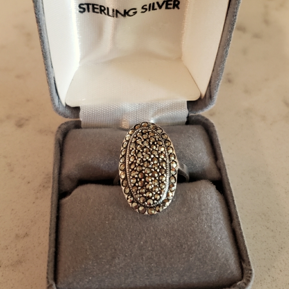 Sterling marcasite sz 8 ring